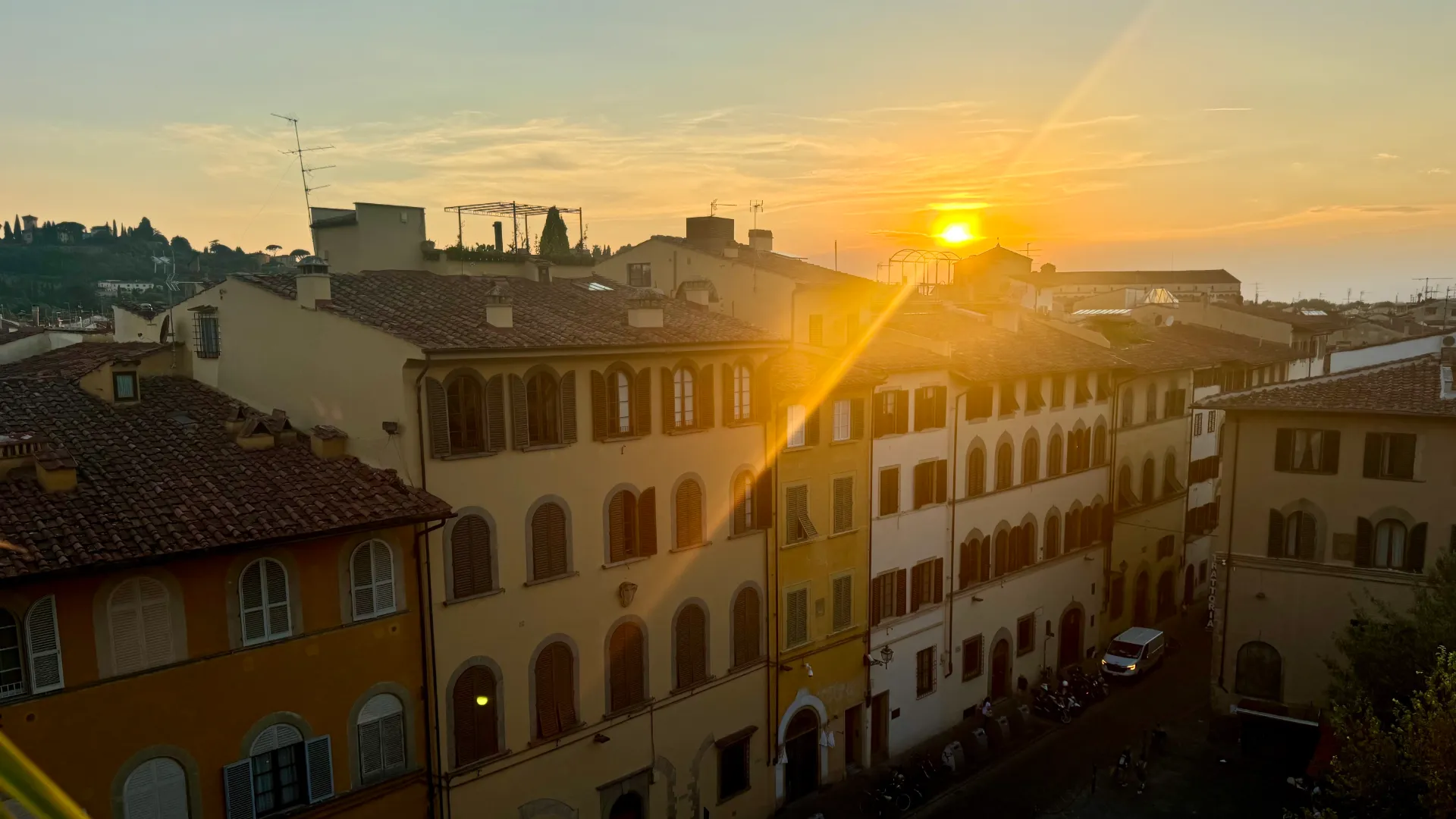 View from Loggia Roof Bar at sunset