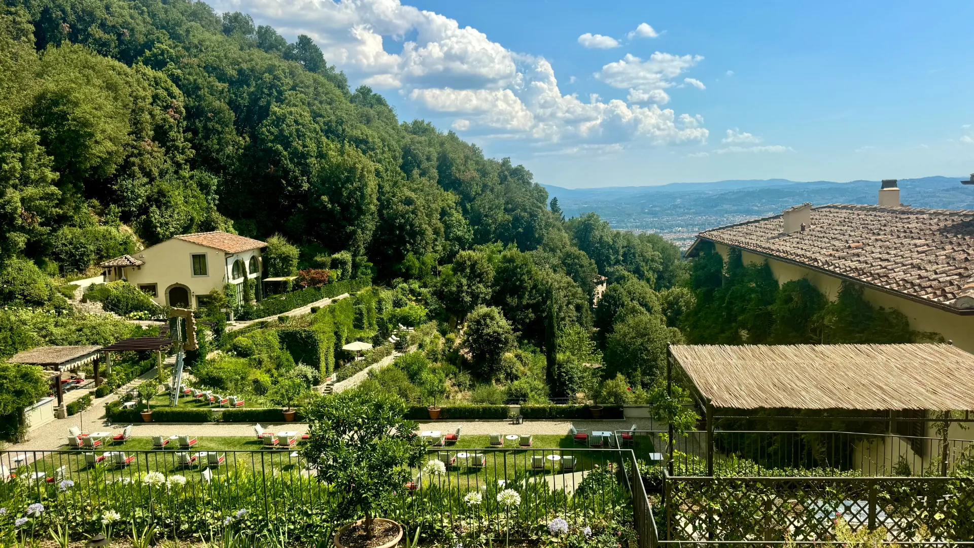 View of the gardens at Villa San Michele